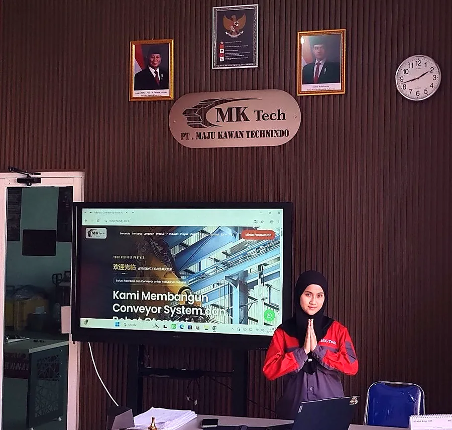 Ruang depan kantor MK Technindo di Sidoarjo